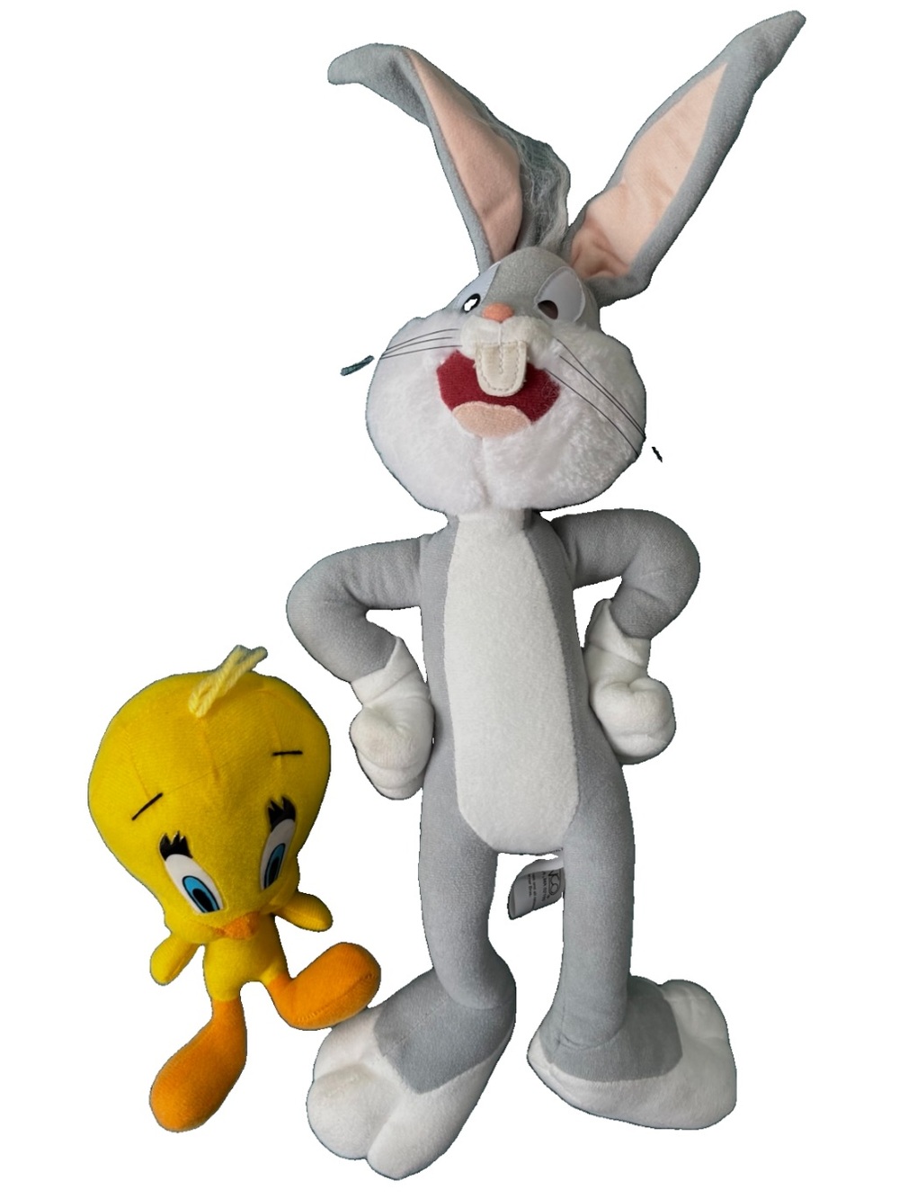 Warner Bros. Looney Tunes Bugs Bunny & Tweety Plush Stuffed Animal lot of 2